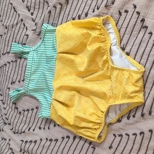Striped and Patterned Baby Swimsuit